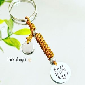 💖 BEST MOM EVER ✨KEYCHAIN WITH PERSONALIZED INITIAL